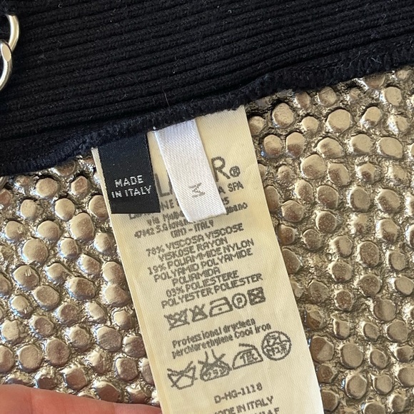 VINTAGE ICEBERG very rare silver chain black tube  knit TOP - Picture 12 of 15